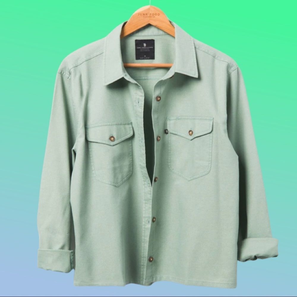 CANVAS CROPPED WORKSHIRTS